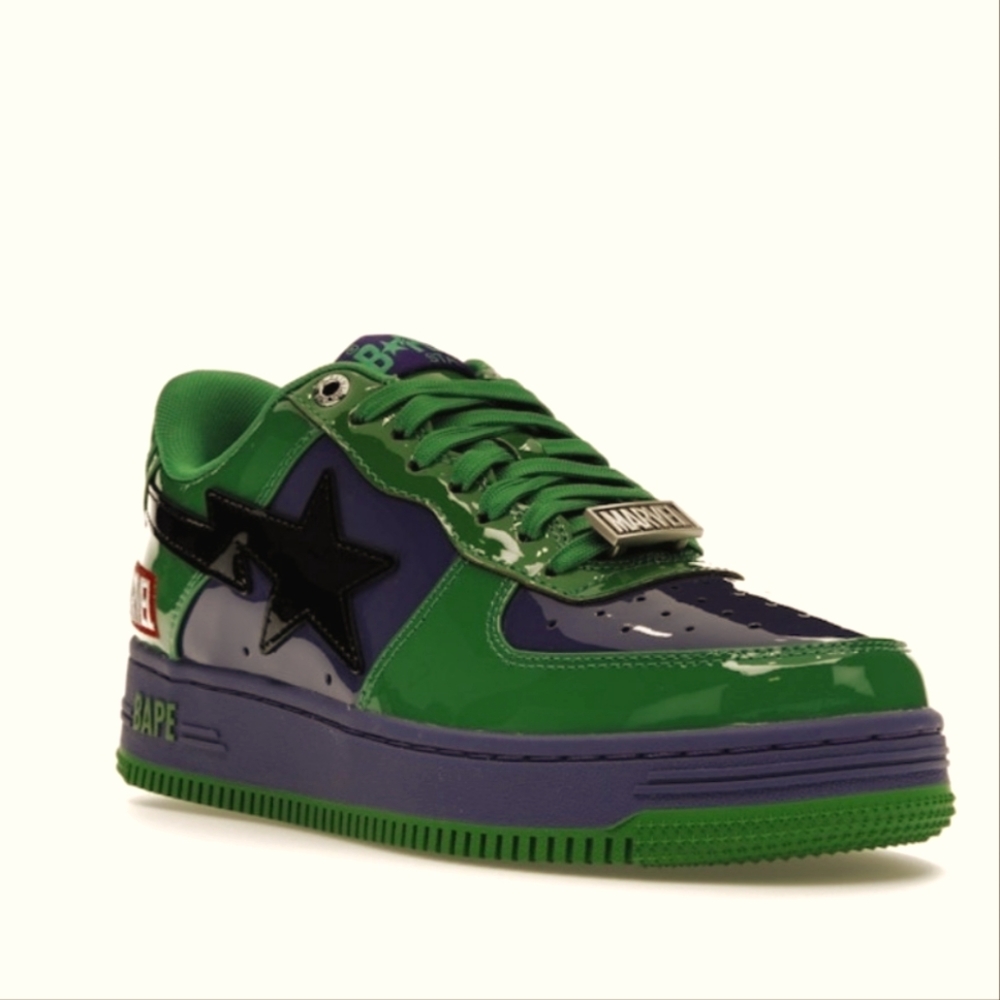 Bathing Apes sz Green & Purple Hulks 7M/7Y